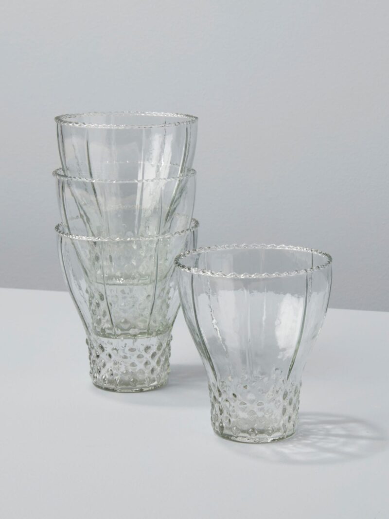 Ruffle Bell Glasses, Set of 4